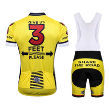 Load image into Gallery viewer, Thriller Rider Sports Bicycle Clothing Mens Cycling Jersey Short Sleeve and Bib Shorts Kit(Give Us 3 Feet Please)
