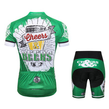 Load image into Gallery viewer, Thriller Rider Sports Bicycle Clothing Mens Cycling Jersey Short Sleeve and Shorts Kit(Cheers &amp; Beers)
