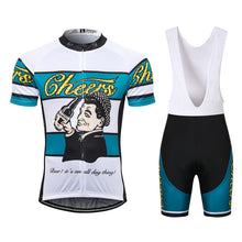 Load image into Gallery viewer, Thriller Rider Sports Bicycle Clothing Mens Cycling Jersey Short Sleeve and Bib Shorts Kit(Cheers for Being)
