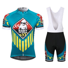 Load image into Gallery viewer, Thriller Rider Sports Bicycle Clothing Mens Cycling Jersey Short Sleeve and Bib Shorts Kit(Baby on Board)
