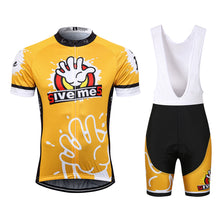 Load image into Gallery viewer, Thriller Rider Sports Bicycle Clothing Mens Cycling Jersey Short Sleeve and Bib Shorts Kit(Give Me Five)
