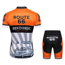 Load image into Gallery viewer, Thriller Rider Sports Bicycle Clothing Mens Cycling Jersey Short Sleeve and Shorts Kit(Route 66)
