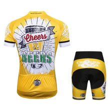 Load image into Gallery viewer, Thriller Rider Sports Bicycle Clothing Mens Cycling Jersey Short Sleeve and Shorts Kit(Cheers &amp; Beers)
