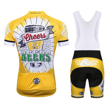 Load image into Gallery viewer, Thriller Rider Sports Bicycle Clothing Mens Cycling Jersey Short Sleeve and Bib Shorts Kit(Cheers &amp; Beers)
