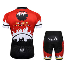 Load image into Gallery viewer, Thriller Rider Sports Bicycle Clothing Mens Cycling Jersey Short Sleeve and Shorts Kit(The Devil is in Your Heart)
