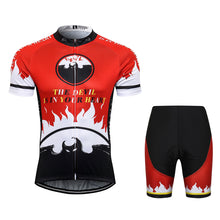 Load image into Gallery viewer, Thriller Rider Sports Bicycle Clothing Mens Cycling Jersey Short Sleeve and Shorts Kit(The Devil is in Your Heart)
