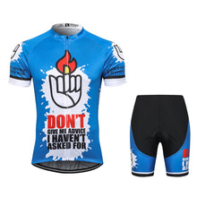 Load image into Gallery viewer, Thriller Rider Sports Bicycle Clothing Mens Cycling Jersey Short Sleeve and Shorts Kit(Don&#39;t Give Me Advice)
