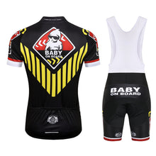 Load image into Gallery viewer, Thriller Rider Sports Bicycle Clothing Mens Cycling Jersey Short Sleeve and Bib Shorts Kit(Baby on Board)
