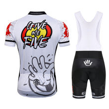 Load image into Gallery viewer, Thriller Rider Sports Bicycle Clothing Mens Cycling Jersey Short Sleeve and Bib Shorts Kit(Give Me Five)
