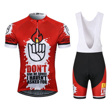 Load image into Gallery viewer, Thriller Rider Sports Bicycle Clothing Mens Cycling Jersey Short Sleeve and Bib Shorts Kit(Don&#39;t Give Me Advice)
