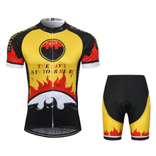 Load image into Gallery viewer, Thriller Rider Sports Bicycle Clothing Mens Cycling Jersey Short Sleeve and Shorts Kit(The Devil is in Your Heart)
