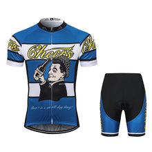 Load image into Gallery viewer, Thriller Rider Sports Bicycle Clothing Mens Cycling Jersey Short Sleeve and Shorts Kit(Cheers for Being)
