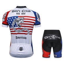 Load image into Gallery viewer, Thriller Rider Sports Bicycle Clothing Mens Cycling Jersey Short Sleeve and Shorts Kit(Don&#39;t Cread on Me)
