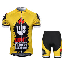 Load image into Gallery viewer, Thriller Rider Sports Bicycle Clothing Mens Cycling Jersey Short Sleeve and Shorts Kit(Don&#39;t Give Me Advice)
