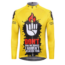 Load image into Gallery viewer, Thriller Rider Sports Bicycle Clothing Mens Cycling Jersey Long Sleeve(Don&#39;t Give Me Advice)
