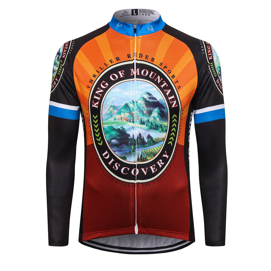 Thriller Rider Sports Bicycle Clothing Mens Cycling Jersey Long Sleeve(Discovery)