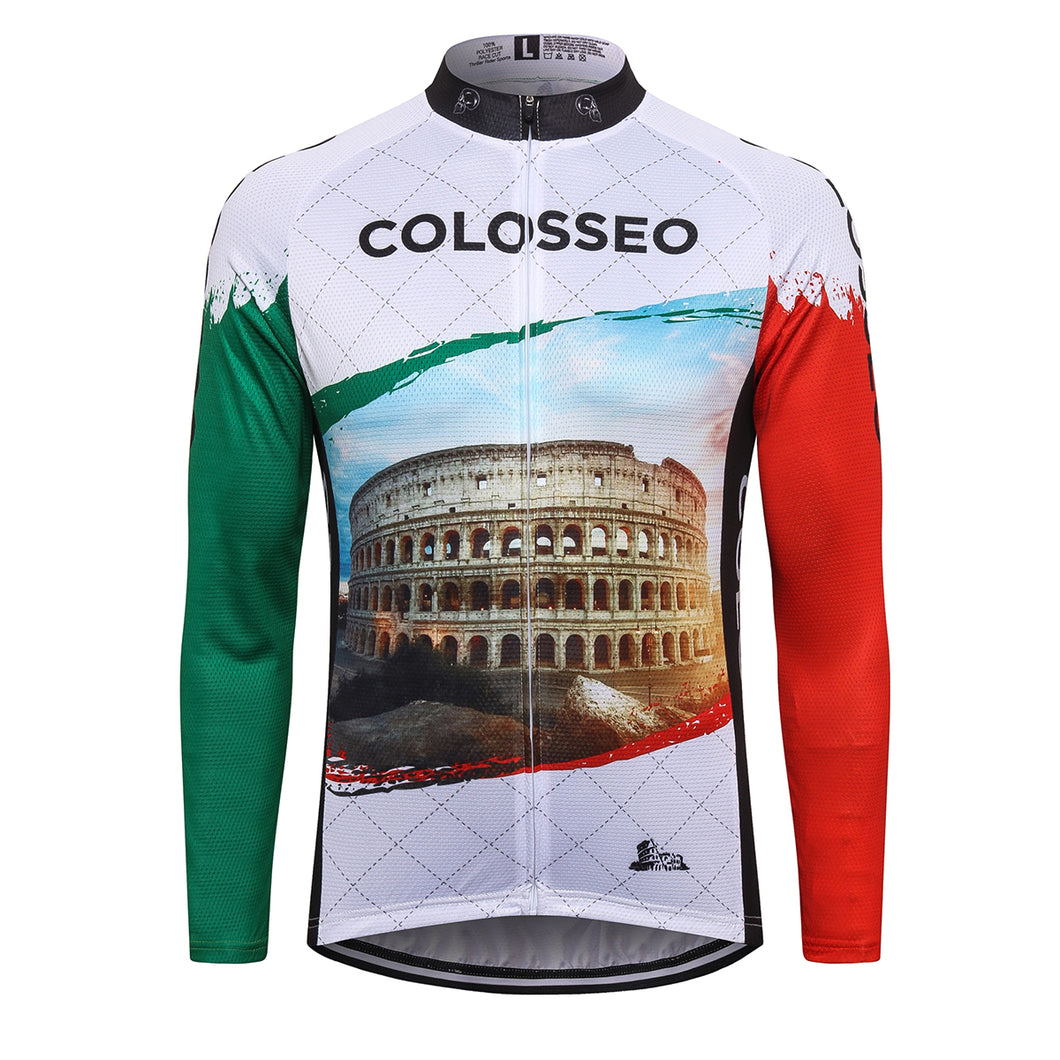 Thriller Rider Sports Bicycle Clothing Mens Cycling Jersey Long Sleeve(Colosseo)