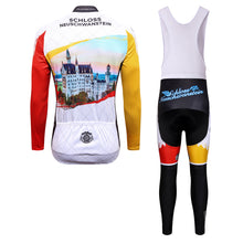 Load image into Gallery viewer, Thriller Rider Sports Bicycle Clothing Mens Cycling Jersey Long Sleeve and Bib Trousers Kit(Schoss Neuschwanstein)
