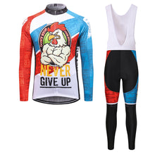 Load image into Gallery viewer, Thriller Rider Sports Bicycle Clothing Mens Cycling Jersey Long Sleeve and Bib Trousers Kit(Never Give Up)
