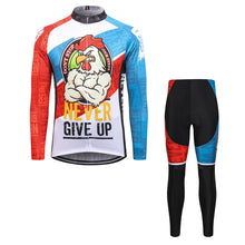 Load image into Gallery viewer, Thriller Rider Sports Bicycle Clothing Mens Cycling Jersey Long Sleeve and Trousers Kit(Never Give Up)
