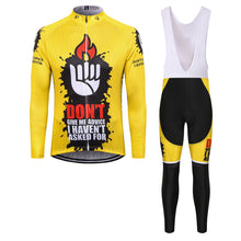 Load image into Gallery viewer, Thriller Rider Sports Bicycle Clothing Mens Cycling Jersey Long Sleeve and Bib Trousers Kit(Don&#39;t Give Me Advice)
