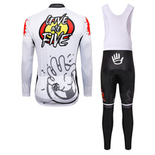 Load image into Gallery viewer, Thriller Rider Sports Bicycle Clothing Mens Cycling Jersey Long Sleeve and Bib Trousers Kit(Give Me Five)
