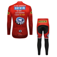 Load image into Gallery viewer, Thriller Rider Sports Bicycle Clothing Mens Cycling Jersey Long Sleeve and Trousers Kit(Beer Cap)
