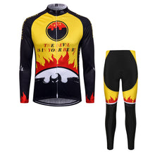 Load image into Gallery viewer, Thriller Rider Sports Bicycle Clothing Mens Cycling Jersey Long Sleeve and Trousers Kit(The Devil is in Your Heart)
