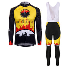 Load image into Gallery viewer, Thriller Rider Sports Bicycle Clothing Mens Cycling Jersey Long Sleeve and Bib Trousers Kit(The Devil is in Your Heart)
