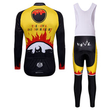 Load image into Gallery viewer, Thriller Rider Sports Bicycle Clothing Mens Cycling Jersey Long Sleeve and Bib Trousers Kit(The Devil is in Your Heart)
