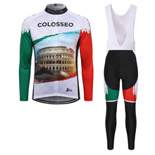 Load image into Gallery viewer, Thriller Rider Sports Bicycle Clothing Mens Cycling Jersey Long Sleeve and Bib Trousers Kit(Colosseo)
