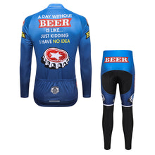 Load image into Gallery viewer, Thriller Rider Sports Bicycle Clothing Mens Cycling Jersey Long Sleeve and Trousers Kit(Beer Cap)
