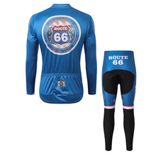 Load image into Gallery viewer, Thriller Rider Sports Bicycle Clothing Mens Cycling Jersey Long Sleeve and Trousers Kit(Route 66)
