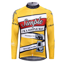 Load image into Gallery viewer, Thriller Rider Sports Bicycle Clothing Mens Cycling Jersey Long Sleeve(I&#39;m Simple Man)
