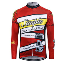 Load image into Gallery viewer, Thriller Rider Sports Bicycle Clothing Mens Cycling Jersey Long Sleeve(I&#39;m Simple Man)
