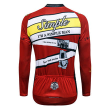 Load image into Gallery viewer, Thriller Rider Sports Bicycle Clothing Mens Cycling Jersey Long Sleeve(I&#39;m Simple Man)
