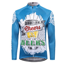 Load image into Gallery viewer, Thriller Rider Sports Bicycle Clothing Mens Cycling Jersey Long Sleeve(Cheers &amp; Beers)
