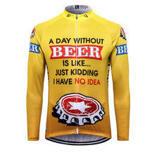 Load image into Gallery viewer, Thriller Rider Sports Bicycle Clothing Mens Cycling Jersey Long Sleeve(Beer Cap)
