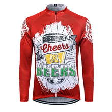 Load image into Gallery viewer, Thriller Rider Sports Bicycle Clothing Mens Cycling Jersey Long Sleeve(Cheers &amp; Beers)
