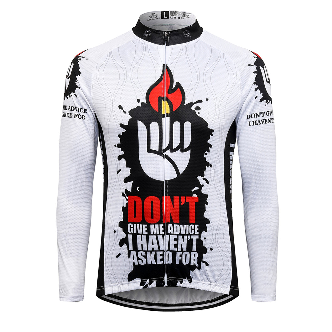 Thriller Rider Sports Bicycle Clothing Mens Cycling Jersey Long Sleeve(Don't Give Me Advice)