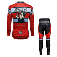 Load image into Gallery viewer, Thriller Rider Sports Bicycle Clothing Mens Cycling Jersey Long Sleeve and Trousers Kit(Cheers for Being)
