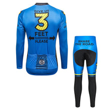 Load image into Gallery viewer, Thriller Rider Sports Bicycle Clothing Mens Cycling Jersey Long Sleeve and Trousers Kit(Give Us 3 Feet Please)
