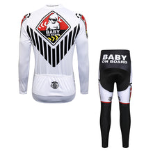 Load image into Gallery viewer, Thriller Rider Sports Bicycle Clothing Mens Cycling Jersey Long Sleeve and Trousers Kit(Baby on Board)
