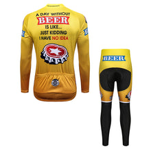 Load image into Gallery viewer, Thriller Rider Sports Bicycle Clothing Mens Cycling Jersey Long Sleeve and Trousers Kit(Beer Cap)
