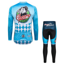 Load image into Gallery viewer, Thriller Rider Sports Bicycle Clothing Mens Cycling Jersey Long Sleeve and Trousers Kit(Cheers for Freedom)
