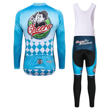 Load image into Gallery viewer, Thriller Rider Sports Bicycle Clothing Mens Cycling Jersey Long Sleeve and Bib Trousers Kit(Cheers for Freedom)
