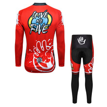 Load image into Gallery viewer, Thriller Rider Sports Bicycle Clothing Mens Cycling Jersey Long Sleeve and Trousers Kit(Give Me Five)
