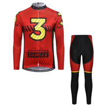 Load image into Gallery viewer, Thriller Rider Sports Bicycle Clothing Mens Cycling Jersey Long Sleeve and Trousers Kit(Give Us 3 Feet Please)
