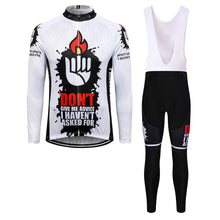 Load image into Gallery viewer, Thriller Rider Sports Bicycle Clothing Mens Cycling Jersey Long Sleeve and Bib Trousers Kit(Don&#39;t Give Me Advice)
