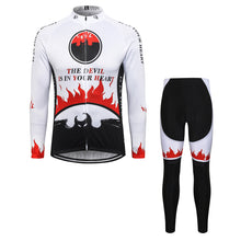 Load image into Gallery viewer, Thriller Rider Sports Bicycle Clothing Mens Cycling Jersey Long Sleeve and Trousers Kit(The Devil is in Your Heart)
